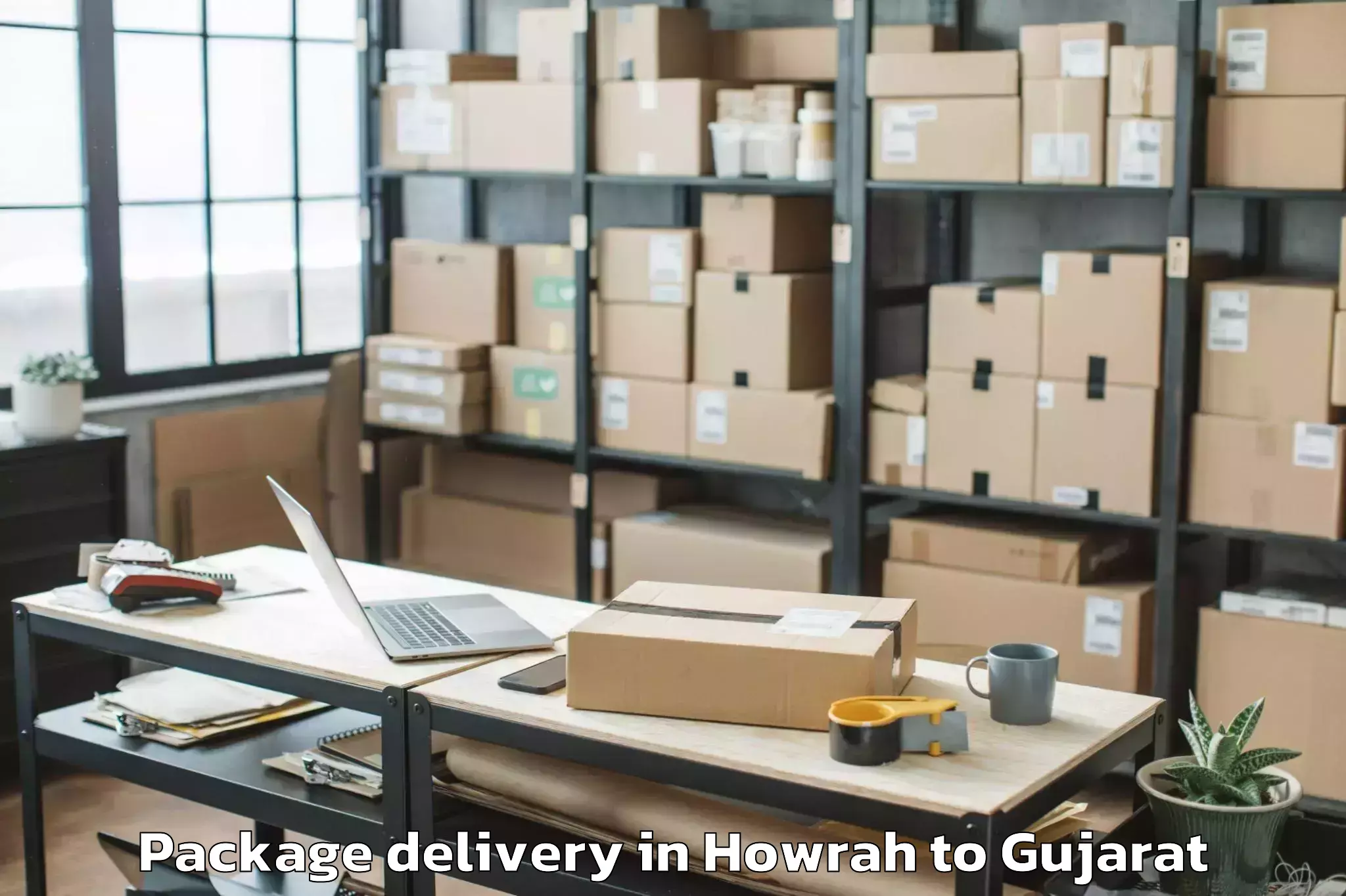 Reliable Howrah to Abrama Package Delivery